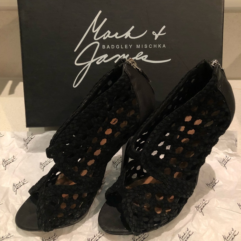 Suede platform sandal by Badgley Mischka